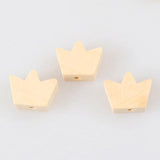 100pcs Crown Pattern Wooden Beads 13x18mm for DIY Jewelry Making