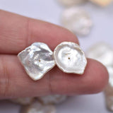 Natural Freshwater Keshi Pearl Earrings, DIY Accessories