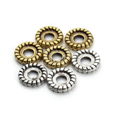 DC 100PCS Alloy Spacer Beads Antique Gold/Silver 8mm DIY Jewelry Making