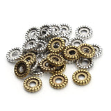 DC 100PCS Alloy Spacer Beads Antique Gold/Silver 8mm DIY Jewelry Making