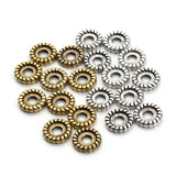 DC 100PCS Alloy Spacer Beads Antique Gold/Silver 8mm DIY Jewelry Making
