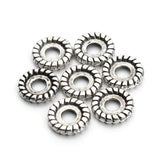 DC 100PCS Alloy Spacer Beads Antique Gold/Silver 8mm DIY Jewelry Making