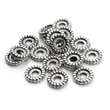 DC 100PCS Alloy Spacer Beads Antique Gold/Silver 8mm DIY Jewelry Making