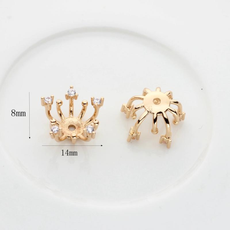 Copper Plated Flowers Beads Caps Findings Bulk End Spacer Charms Bead Cap