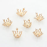 Copper Plated Flowers Beads Caps Findings Bulk End Spacer Charms Bead Cap