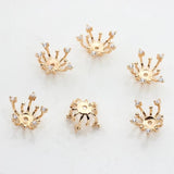 Copper Plated Flowers Beads Caps Findings Bulk End Spacer Charms Bead Cap