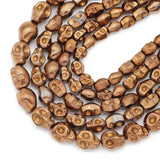 Natural Copper Hematite Skull Beads 4x6/6x8/8x10MM