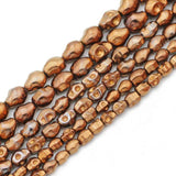 Natural Copper Hematite Skull Beads 4x6/6x8/8x10MM