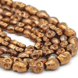 Natural Copper Hematite Skull Beads 4x6/6x8/8x10MM