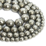 Iron Pyrite Loose Spacer Beads For Jewelry Making
