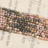 2/3mm Rhodochrosite Faceted Stone Beads 15inch