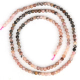 2/3mm Rhodochrosite Faceted Stone Beads 15inch