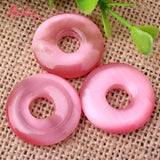 20mm Ring Donut Round Cat Eye Stone Spacer Beads DIY Necklace Bracelet Charms