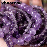 Amethyst Stone Beads Round Spacer Beads for Jewelry Making DIY Charms