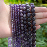 Amethyst Stone Beads Round Spacer Beads for Jewelry Making DIY Charms
