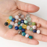 Natural Stone Beads Rondelle Lapis Lazuli Crystal Quartz Jade Spacer DIY Jewelry