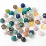 Natural Stone Beads Rondelle Lapis Lazuli Crystal Quartz Jade Spacer DIY Jewelry