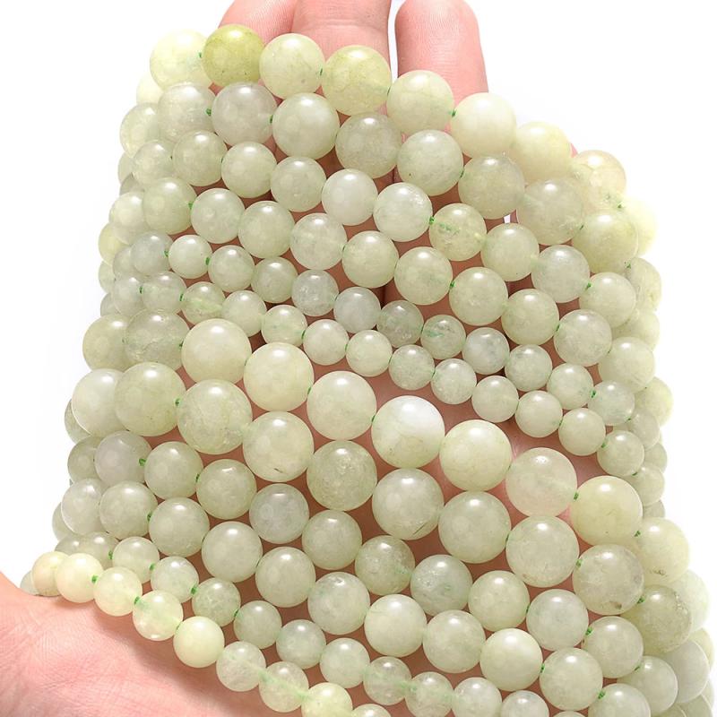 Green Jade Stone Beads for DIY Jewelry Making 6 8 10mm