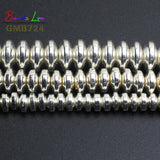 Hematite Rondelle Beads Silver Plated Spacer 4mm 6mm 8mm