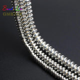 Hematite Rondelle Beads Silver Plated Spacer 4mm 6mm 8mm