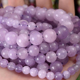 Light Purple Amethysts Round Stone Beads for Jewelry Making DIY Bracelet