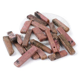 Rhodonite Stone Beads Irregular Rectangle Slab Gems For Necklace Making