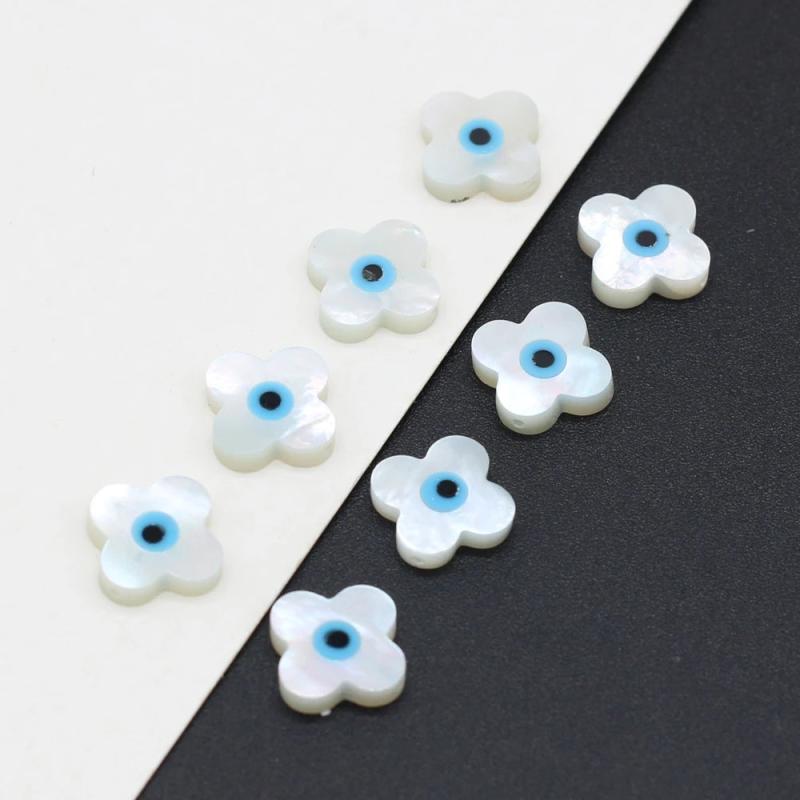 Shell Pendants Mother of Pearl Evil Eye Flower DIY Jewelry Making