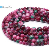 Fuchsia Stone Loose Beads Round Stone Beads Persian Jade Straight Hole Beads