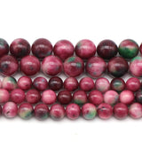 Fuchsia Stone Loose Beads Round Stone Beads Persian Jade Straight Hole Beads