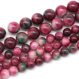 Fuchsia Stone Loose Beads Round Stone Beads Persian Jade Straight Hole Beads