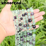 Colorful Fluorite Stone Beads 4-12mm for DIY Jewelry Making