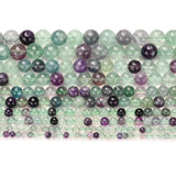 Colorful Fluorite Stone Beads 4-12mm for DIY Jewelry Making