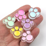10pcs Animal Paw Shape Acrylic Beads for Jewelry Making DIY Accessories