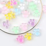 10pcs Animal Paw Shape Acrylic Beads for Jewelry Making DIY Accessories