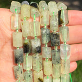 Green Prehnite Faceted Loose Gem Beads for DIY Jewelry Making