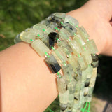 Green Prehnite Faceted Loose Gem Beads for DIY Jewelry Making