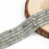 Grey Labradorite Cylinder Beads for Jewelry Making