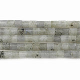 Grey Labradorite Cylinder Beads for Jewelry Making