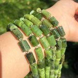 Faceted Green Canadian Jade Loose Beads for DIY Jewelry Making