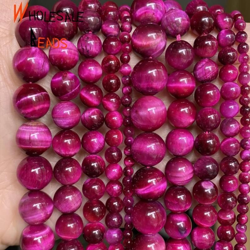 Rose Red Tiger Eye Stone Round Beads 4/6/8/10/12mm For Jewelry Making