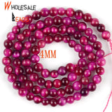 Rose Red Tiger Eye Stone Round Beads 4/6/8/10/12mm For Jewelry Making