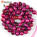 Rose Red Tiger Eye Stone Round Beads 4/6/8/10/12mm For Jewelry Making