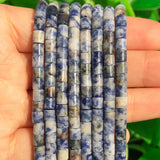 Natural Stone Jaspers Beads Cylinder Shape Loose Spacer Beads