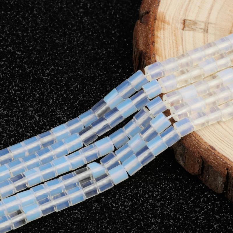 4x4mm Opal Stone Column Spacer Beads for Jewelry Making