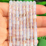 4x4mm Opal Stone Column Spacer Beads for Jewelry Making
