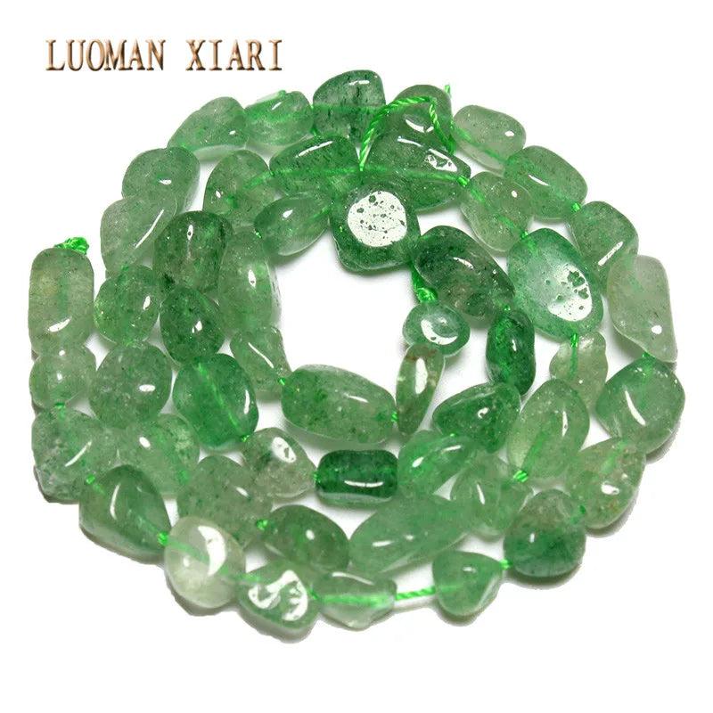 Green Strawberry Quartz Stone Beads 5-8 mm 15'' 50PCS