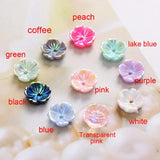 100pc/lot 7mm Resin Shell Plum Blossom Beads for Jewelry DIY