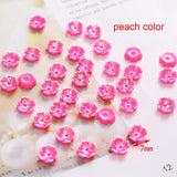 100pc/lot 7mm Resin Shell Plum Blossom Beads for Jewelry DIY