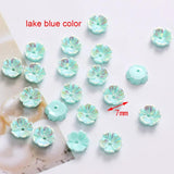 100pc/lot 7mm Resin Shell Plum Blossom Beads for Jewelry DIY