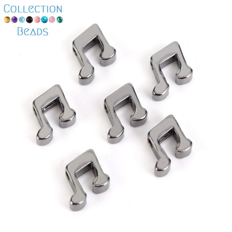 30pcs 9x8mm Copper Musical Note Spacer Beads DIY Jewelry Making Findings Charms